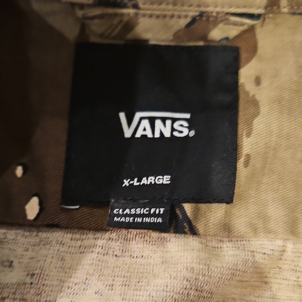 Vans Brown Camo Button-Up Jacket - Picture 4 of 6